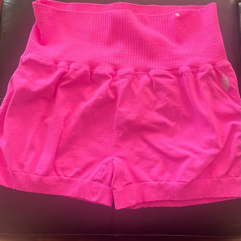 Free People/ FP Movement Good Karma 
Shorts in Hot Pink Size XL - Picture 6 of 7